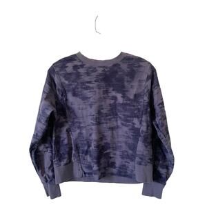 Athleta Crew Neck Tie-Dye Sweatshirt Purple Size XS